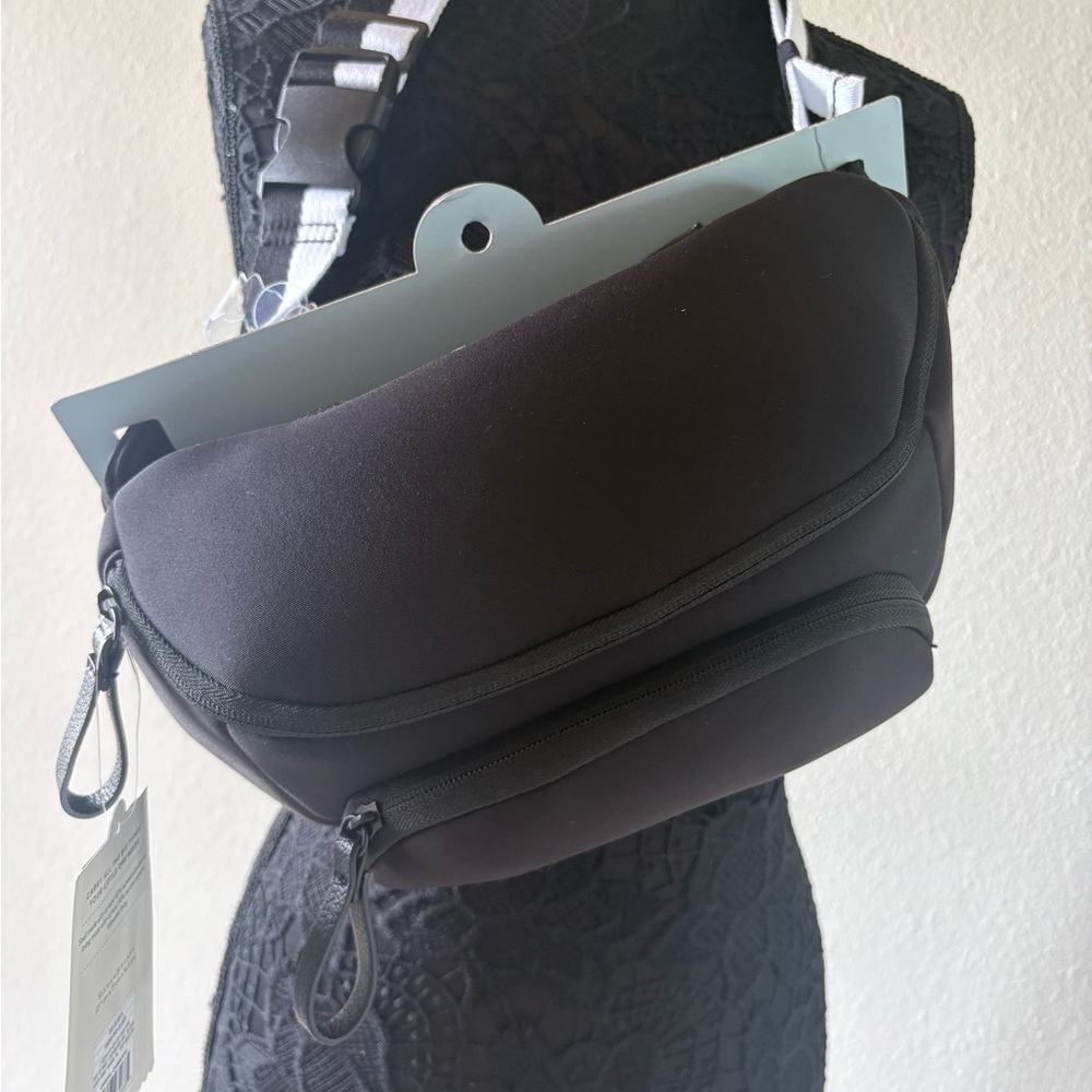 Black Neoprene Fanny Pack Waist Bag